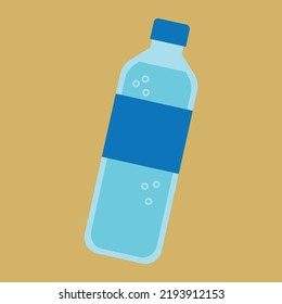 Plastic Water Bottle Blue Label Stock Vector (Royalty Free) 2193912153 ...