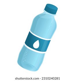 Plastic water bottle full of fresh spring water, hydration and beverages concept