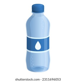 Plastic water bottle full of fresh spring water, hydration and beverages concept