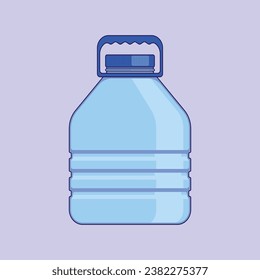 Botella de agua plástica Gallon Icono Ilustración Vector sediento