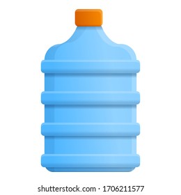 Plastic water bottle icon. Cartoon of plastic water bottle vector icon for web design isolated on white background