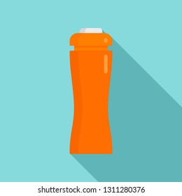 Plastic water bottle icon. Flat illustration of plastic water bottle vector icon for web design