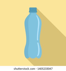 Plastic water bottle icon. Flat illustration of plastic water bottle vector icon for web design