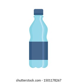 Plastic water bottle icon. Flat illustration of plastic water bottle vector icon for web design