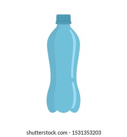 Plastic water bottle icon. Flat illustration of plastic water bottle vector icon for web design