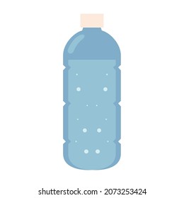 plastic water bottle icon flat