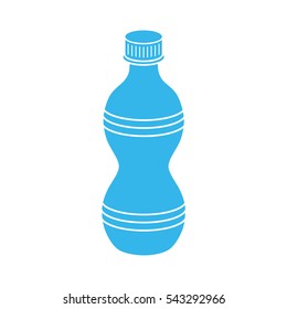 Plastic water bottle icon isolated.