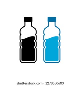 Plastic Water Bottle Icon. Minimalist Hydration Symbol for Apps and Branding.