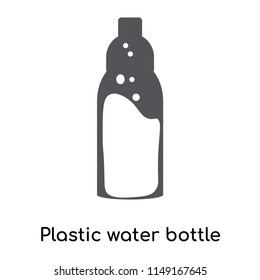Plastic water bottle icon vector isolated on white background for your web and mobile app design, Plastic water bottle logo concept