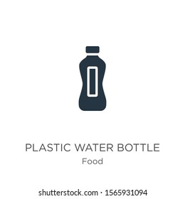 Plastic water bottle icon vector. Trendy flat plastic water bottle icon from food collection isolated on white background. Vector illustration can be used for web and mobile graphic design, logo, 