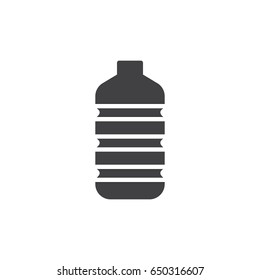 Plastic water bottle icon vector, filled flat sign, solid pictogram isolated on white. Symbol, logo illustration. Pixel perfect