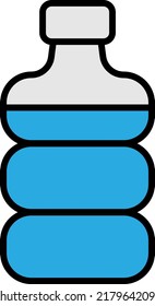 Plastic water bottle, illustration, vector on a white background.