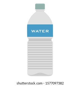 Plastic water bottle isolated on white background