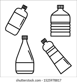 Plastic water bottle vector blank.