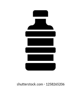 Plastic water bottle vector, grocery store related solid design icon