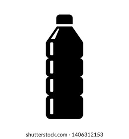 Plastic water bottle vector icon isolated on white background