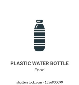 Plastic water bottle vector icon on white background. Flat vector plastic water bottle icon symbol sign from modern food collection for mobile concept and web apps design.