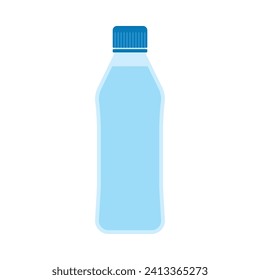 plastic water bottle, vector icon for web design, logo, app, flat illustration of water bottle