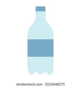 Wasserflasche aus Kunststoff. Vektorgrafik.