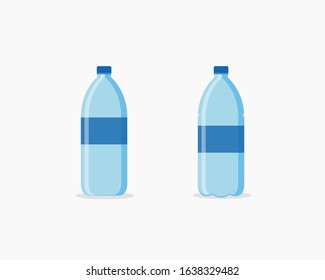 Plastic Water Bottle Vectors Illustration Stock Vector (Royalty Free ...