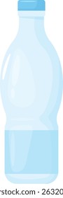 Plastic Water Bottles Clear and Blue