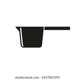 Plastic water dipper icon. Vector. Flat design.