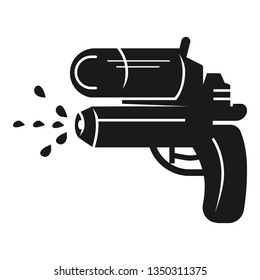 Plastic water gun icon. Simple illustration of plastic water gun vector icon for web design isolated on white background