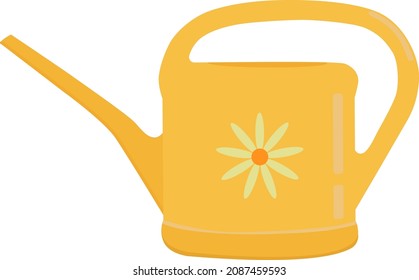 Plastic watering can.Gardening tools. Vector illustration isolated on white background