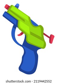 Plastic Weapon. Child Toy Gun. Water Blaster Icon