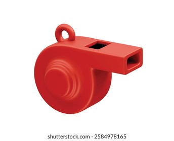 Plastic Whistle icon 3d rendering illustration