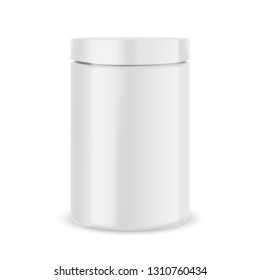 Plastic White Jar Mockup