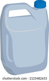 Plastic white liquid canister made of polyethylene