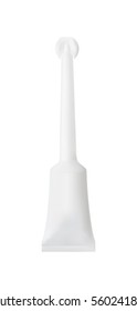 Plastic white tube. Packaging for cosmetics and toothpaste and medicine