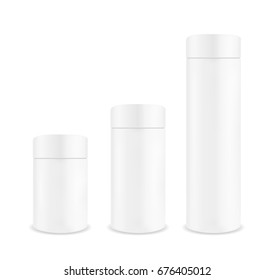 Plastic white tube. Packaging for cosmetics.