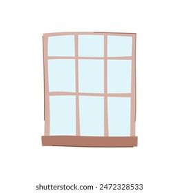 plastic window frame cartoon. sign wall, light plate, showcase texture plastic window frame sign. isolated symbol vector illustration