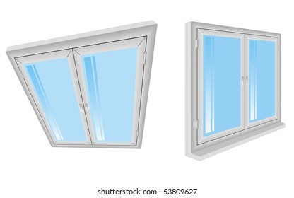 plastic window vector