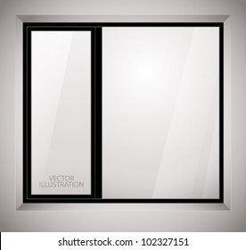Plastic window. Vector illustration