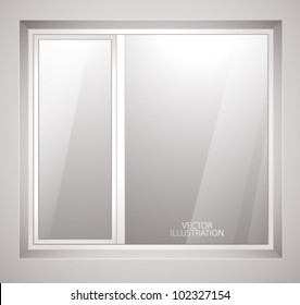 Plastic window. Vector illustration
