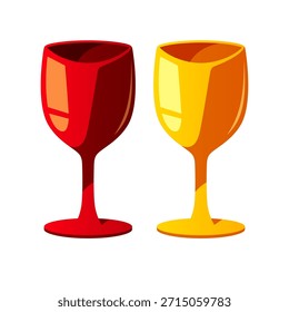 Plastikwein Glas, einzelne Illustration