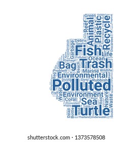 plastic word cloud. tag cloud about plastic