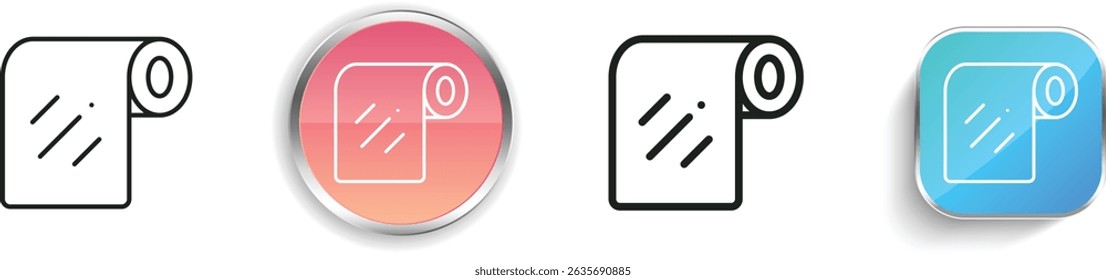 plastic wrap icon. Thin Linear, Regular and Button Style Design Isolated On White Background