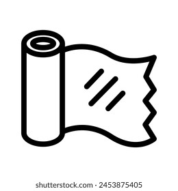 plastic wrap line icon illustration vector graphic. Simple element illustration vector graphic, suitable for app, websites, and presentations isolated on white background