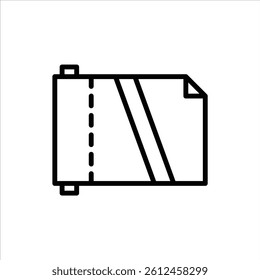 plastic wrap outline icon. plastic wrap black line illustration.