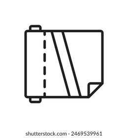 Ilustración vectorial de iconos de contorno de envoltura de plástico