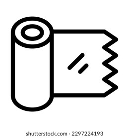 Plastic Wrap Vector Line Icon Design