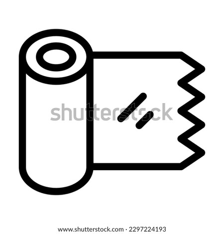 Plastic Wrap Vector Line Icon Design