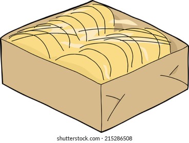 Plastic wrapped cartoon box of taco shells