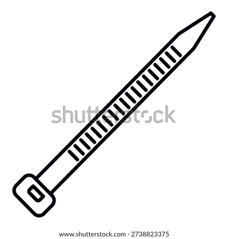 Plastic zip tie providing fastening and bundling for various uses