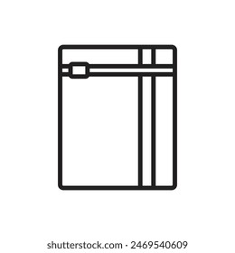 Plastic Ziplock  Outline Icon Vector Illustration