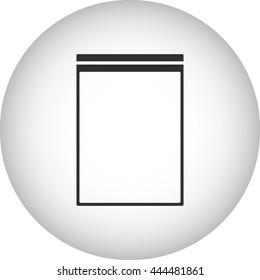 Plastic zipper bag  sign simple icon on  background